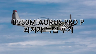 B550M AORUS PRO P 최저가 득템 후기!